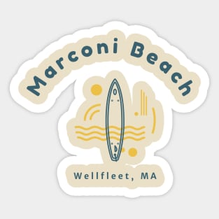 Marconi Beach Surfing Wellfleet Sticker